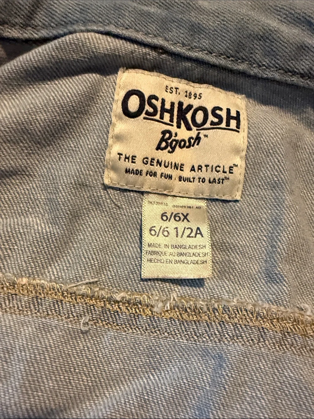 OshKosh B'gosh Light Blue Denim Vest